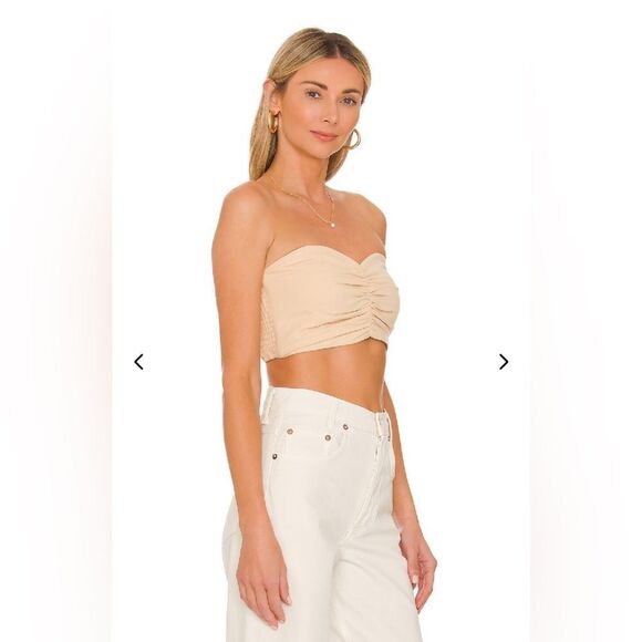 Lovers and friends KACEY TOP Cream Strapless Top - Picture 2 of 4